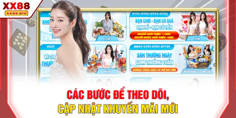 Các bước để theo dõi, cập nhật khuyến mãi mới