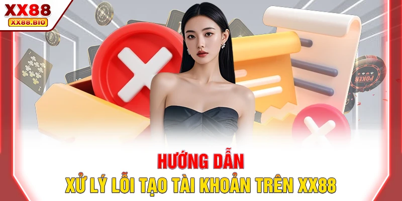 Hướng dẫn xử lý lỗi tạo tài khoản trên XX88