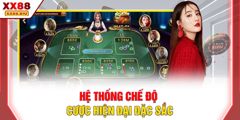 Hệ thống chế độ cược hiện đại đặc sắc