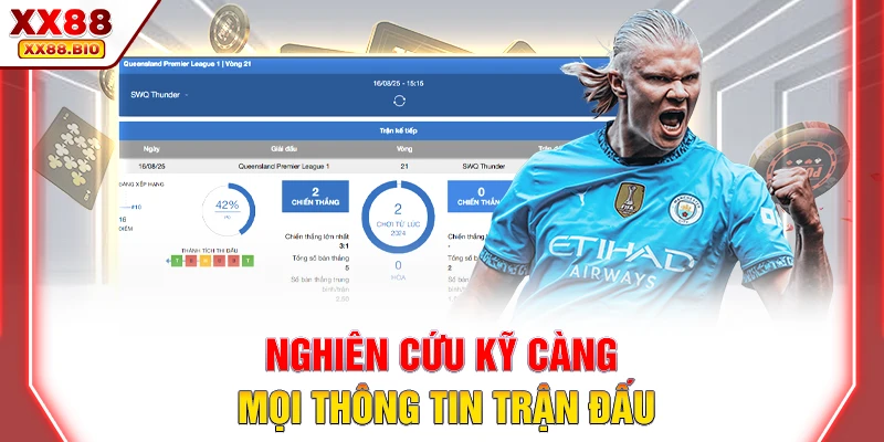Nghiên cứu kỹ càng mọi thông tin trận đấu