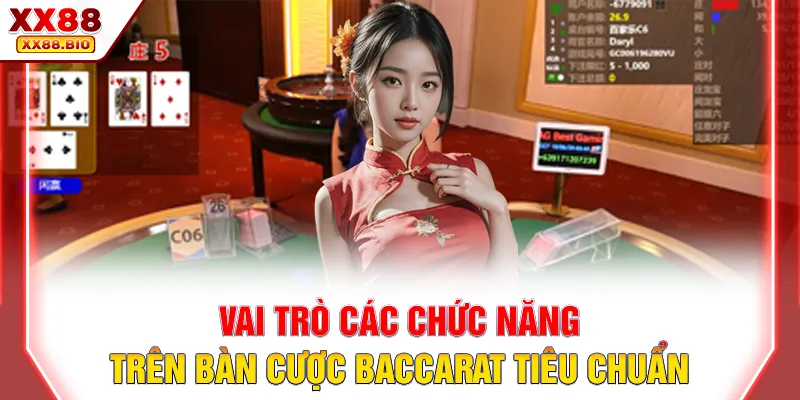 Vai trò các chức năng trên bàn cược baccarat tiêu chuẩn